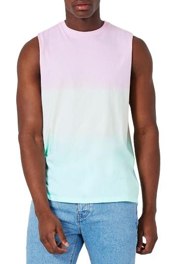 Men's Topman Oversize Rainbow Tank - Pink