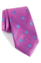 Men's Nordstrom Men's Shop Honeymoon Medallion Silk Tie, Size - Pink