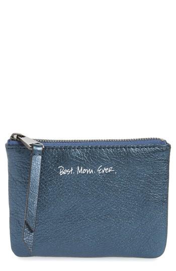 Rebecca Minkoff Betty - Best Mom Ever Leather Pouch - Blue