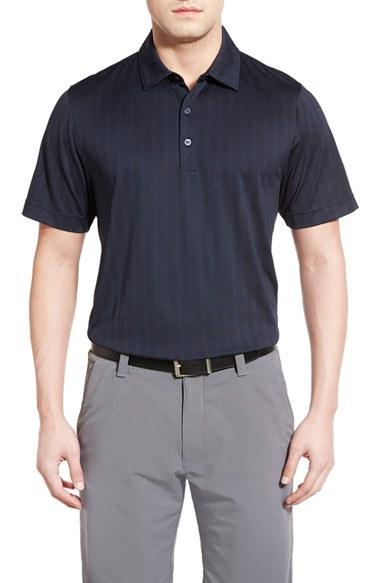 Men's Cutter & Buck 'hamden Jacquard Stripe' Drytec Moisture Wicking Golf Polo