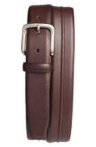 Men's Cole Haan Pinched Seam Leather Belt - Chestnut