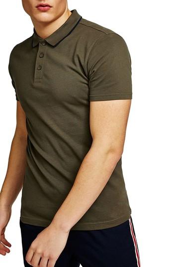 Men's Topman Muscle Fit Polo - White