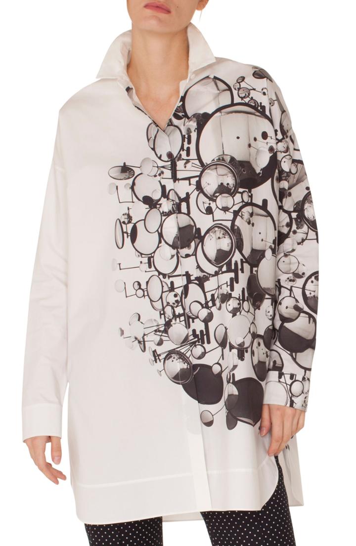 Women's Akris Punto Mirror Print Tunic Shirt