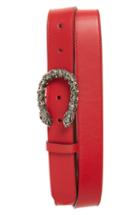 Women's Burberry Double D-ring Icon Web Stripe Belt
