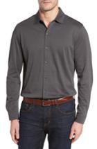 Men's Robert Barakett Atwood Knit Sport Shirt, Size - Black