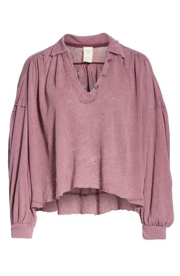 Women's Free People Rush Hour Top - Burgundy