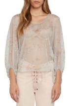 Women's Willow & Clay Embroidered Top - Metallic