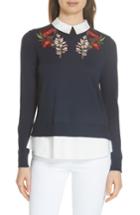 Women's Ted Baker London Toriey Layered Look Sweater - Blue