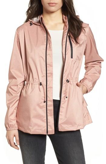 Women's Bernardo Microbreathable Hooded Water Resistant Jacket - Pink