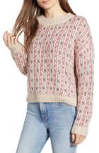 Women's Bp. Contrast Stitch Sweater, Size - Brown