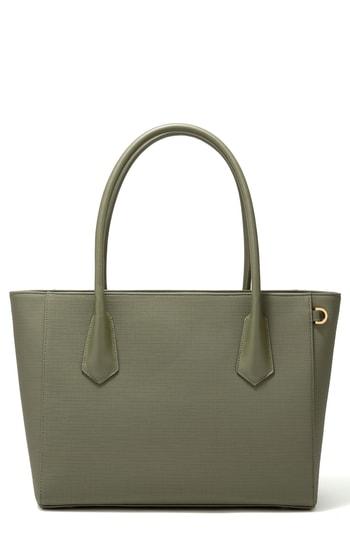 Dagne Dover Signature Legend Coated Canvas Tote - Green