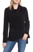 Women's Lucky Brand Cowl Neck Chenille Sweater - Black
