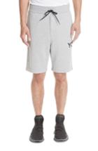 Men's Y-3 Logo Print French Terry Shorts - Grey