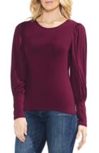 Women's Vince Camuto Long Puff Sleeve Top, Size - Red