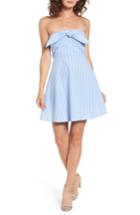Women's Bp. Knotted Strapless Dress, Size - Blue
