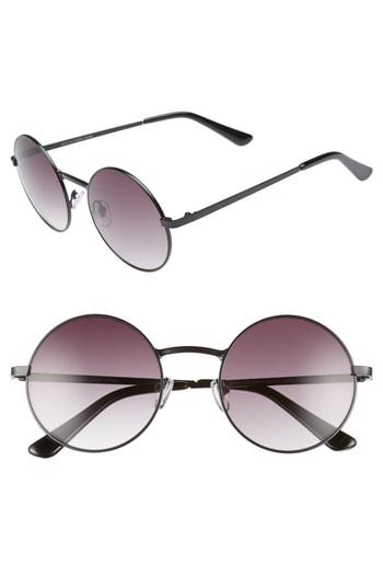 Men's 1901 Burke 53mm Round Sunglasses - Matte Black/ Grey Ombre