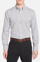 Men's Cutter & Buck 'epic Easy Care' Classic Fit Wrinkle Free Tattersall Plaid Sport Shirt, Size - Black (online Only)