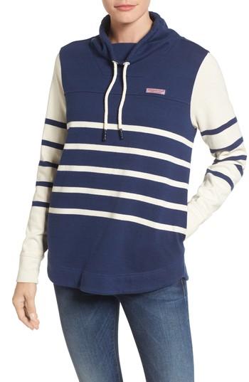 Women's Vineyard Vines Shep Mixed Stripe Top - Blue