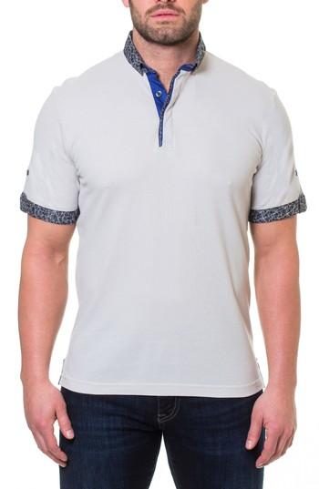 Men's Maceoo Woven Trim Polo (s) - Beige