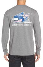 Men's Vineyard Vines Downhill Ski Whale Graphic Pocket T-shirt, Size - Grey