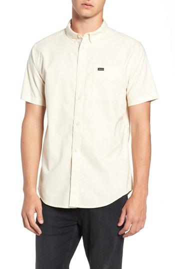 Men's Rvca That'll Do Stretch Shirt, Size - Yellow
