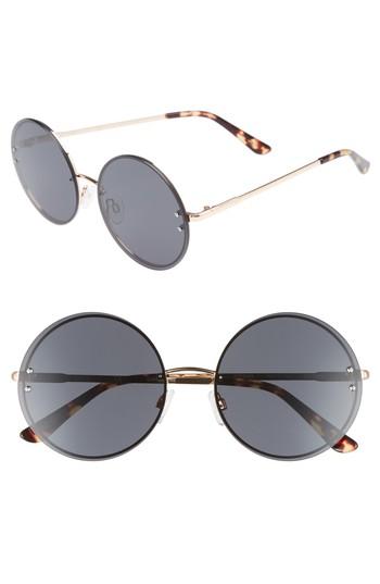 Women's Chelsea28 Ariana 58mm Round Sunglasses - Solid Smoke