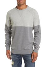 Men's French Connection Multi Melange Colorblock Sweatshirt, Size - Grey