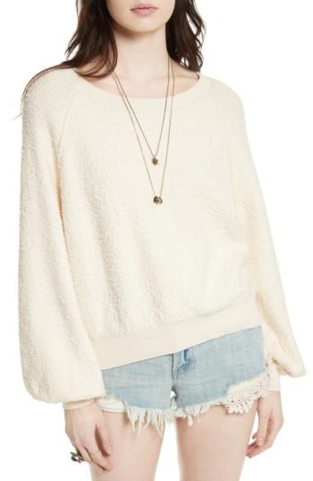 Women's Free People Found My Friend Sweatshirt, Size - Ivory