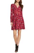 Women's Willow & Clay Crochet Detail Faux Wrap Dress - Red