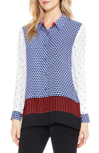 Women's Vince Camuto Foulard Border Georgette Blouse