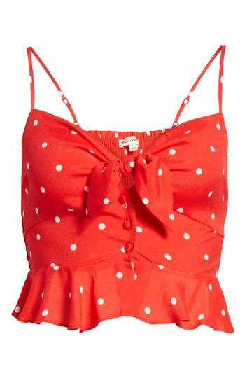 Women's For Love & Lemons Natalia Crop Top - Orange