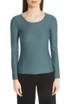 Women's Emporio Armani Twist Pattern Top Us / 38 It - Blue/green