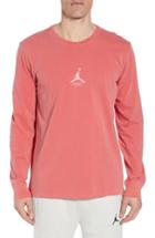 Men's Jordan Wings Long Sleeve T-shirt - Red