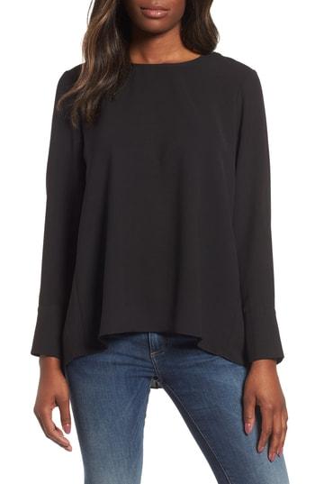 Women's Everleigh Pleat Back Blouse - Black