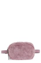 T-shirt & Jeans Faux Fur Belt Bag - Purple