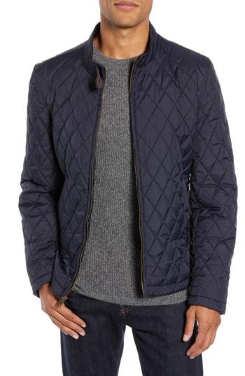 Men's Vince Camuto Quilted Moto Jacket - Blue
