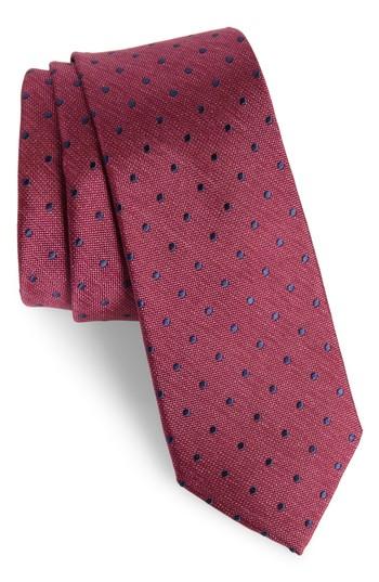 Men's Nordstrom Men's Shop Whitney Dot Silk Tie, Size - Purple