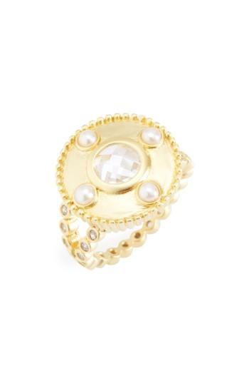 Women's Freida Rothman Audrey Studded Cocktail Ring