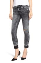 Women's Hudson Jeans Nico Raw Hem Crop Super Skinny Jeans - Black