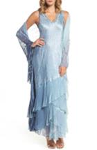 Women's Komarov Embellished Long A-line Dress - Blue
