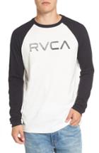 Men's Rvca Logo Graphic Long Sleeve T-shirt, Size - Black