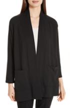 Petite Women's Eileen Fisher Long Kimono Cardigan, Size P - Grey