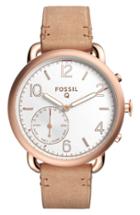 Women's Fossil Q Tailor Leather Strap Smart Watch, 40mm