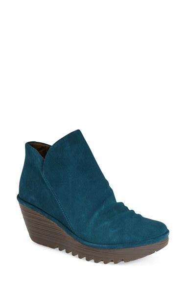 Women's Fly London 'yip' Wedge Bootie .5-7us / 37eu - Blue