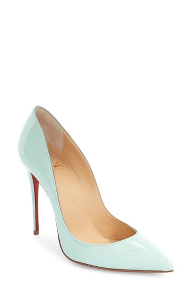 Women's Christian Louboutin 'pigalle Follies' Pointy Toe Pump Us / 36eu - Blue