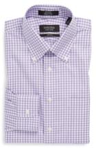 Men's Nordstrom Men's Shop Trim Fit Non-iron Gingham Dress Shirt .5 - 34/35 - Purple