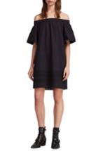 Women's Allsaints Livia Trixi Off The Shoulder Cotton Dress - Black