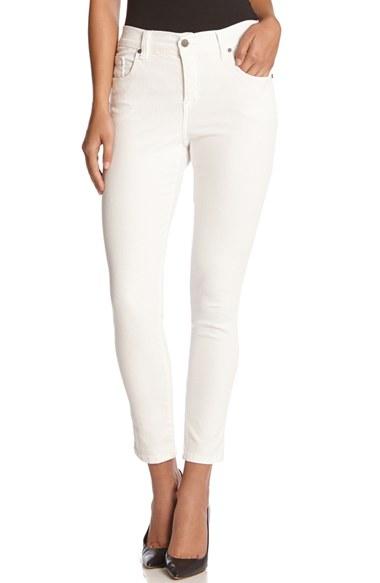 Women's Karen Kane 'zuma' Stretch Crop Skinny Jeans - White