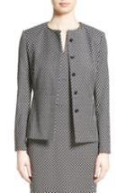 Women's Max Mara Ajaccio Wool Blend Jacquard Jacket - Black