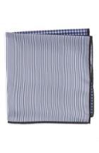 Men's Nordstrom Men's Shop Panel Silk Pocket Square, Size - Blue